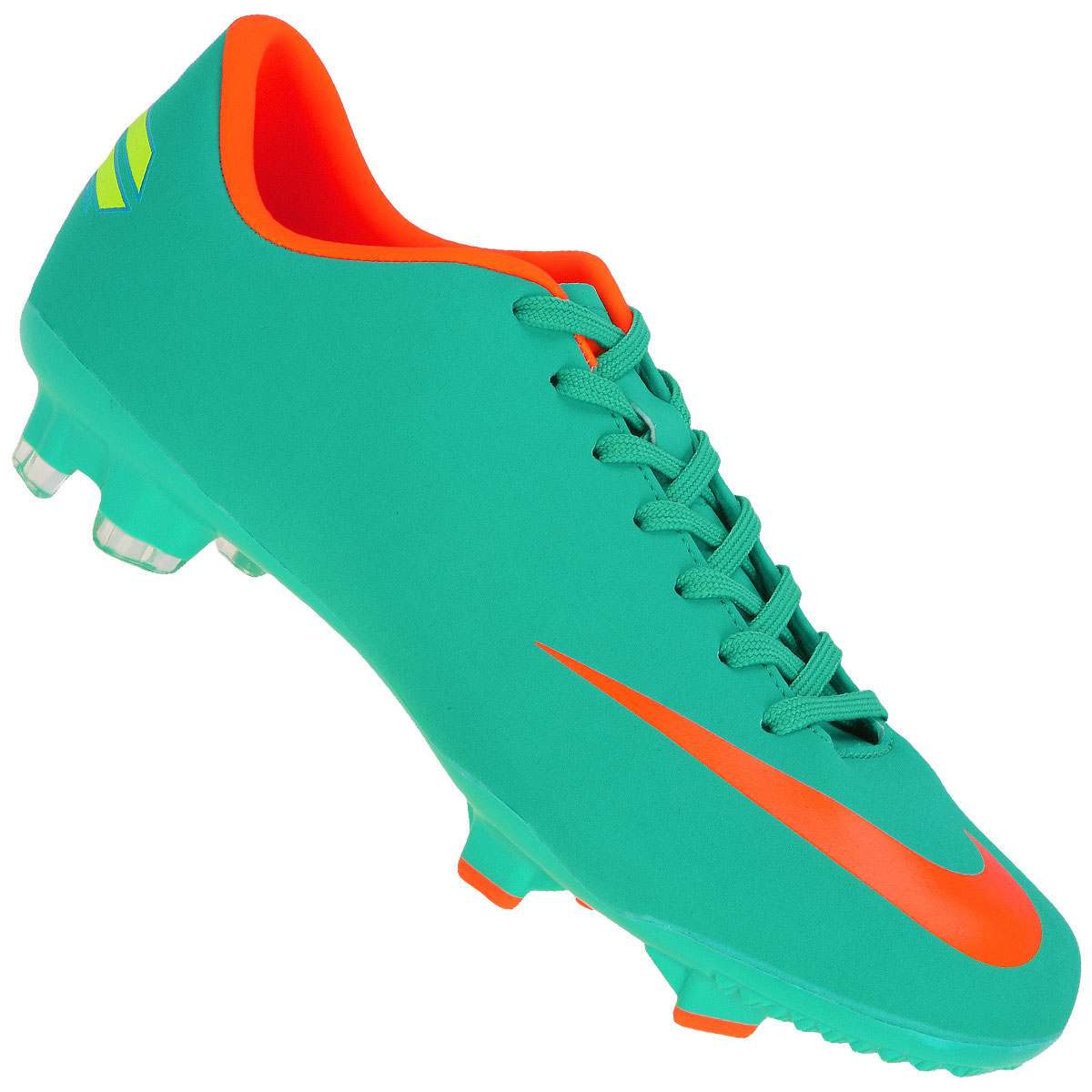 chuteira da nike verde e laranja