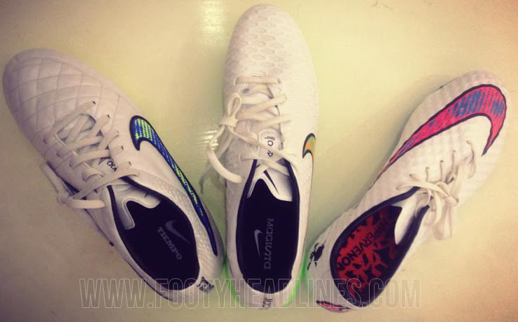 O novo pacote de chuteiras da Nike brancas apresenta os modelos Nike Tiempo, Nike Magista e Nike Hypervenom